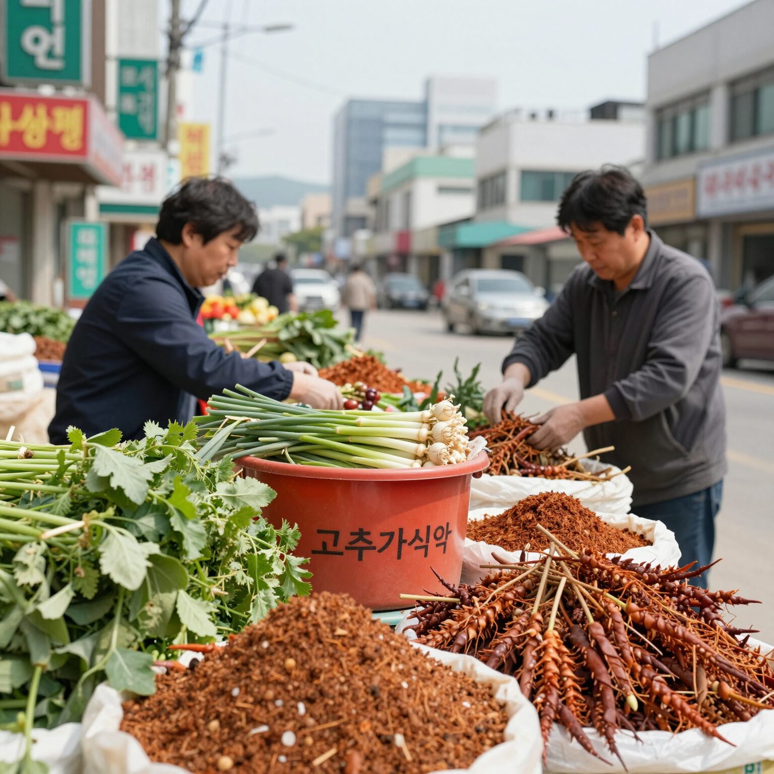고추가격 시세와 국내산 고춧가루의 품질 차이를 보여주는 이미지