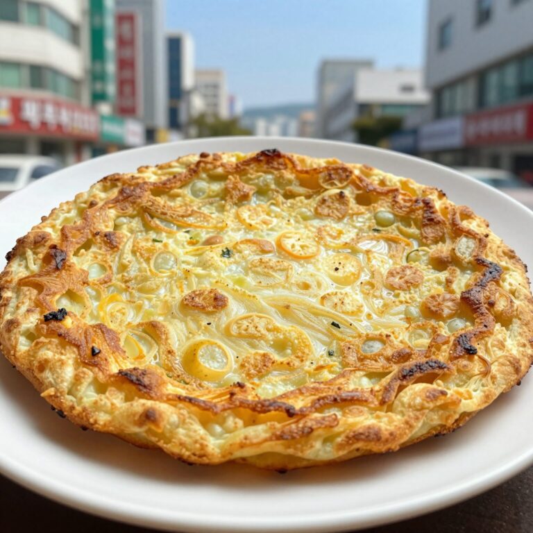 감자 호박 부침개 바삭하게 구워진 모습