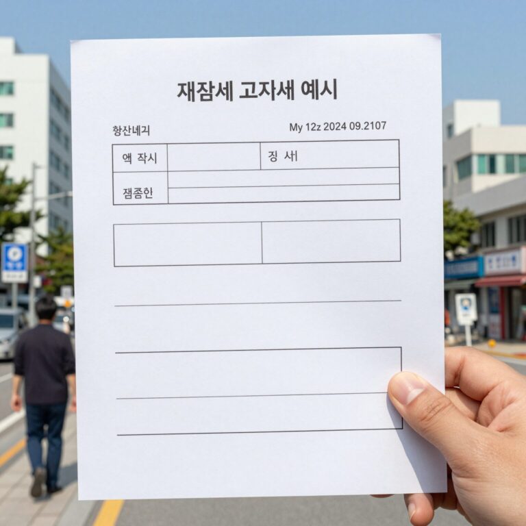 재산세 고지서 예시
