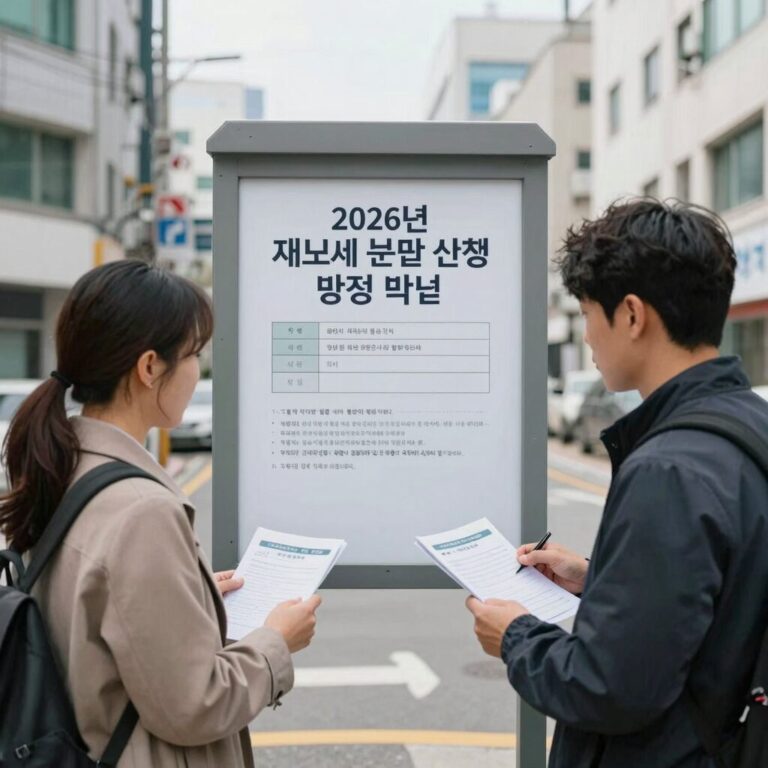 2026년 재산세 분납 신청 방법을 설명하는 이미지