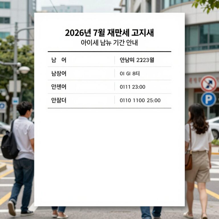 2026년 7월 재산세 고지서 이미지 납부 기간 안내