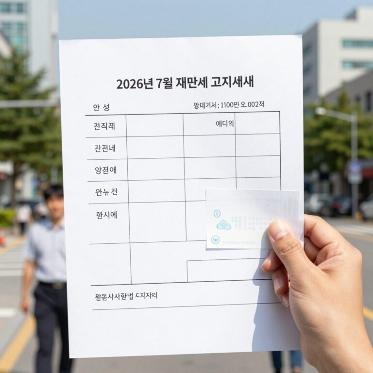 2026년 7월 재산세 고지서 예시 이미지