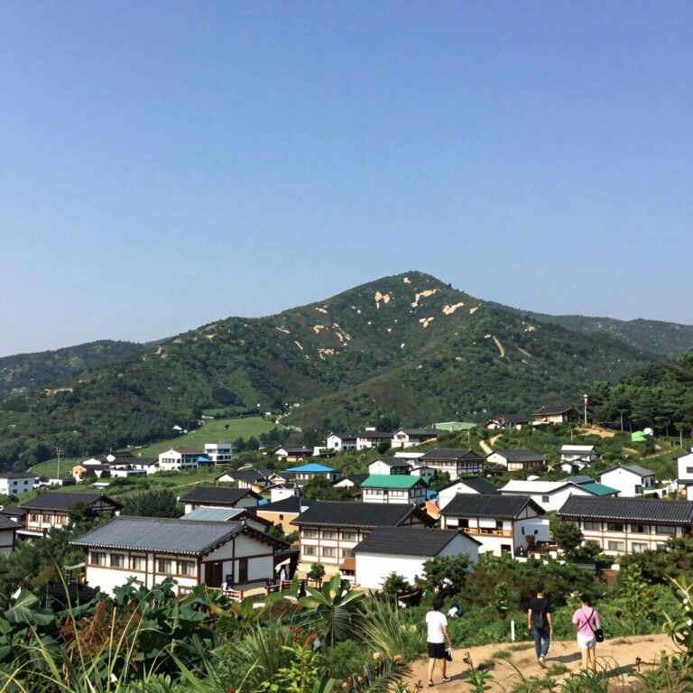 사담계곡 펜션 인피니티풀에서 바라본 산뷰