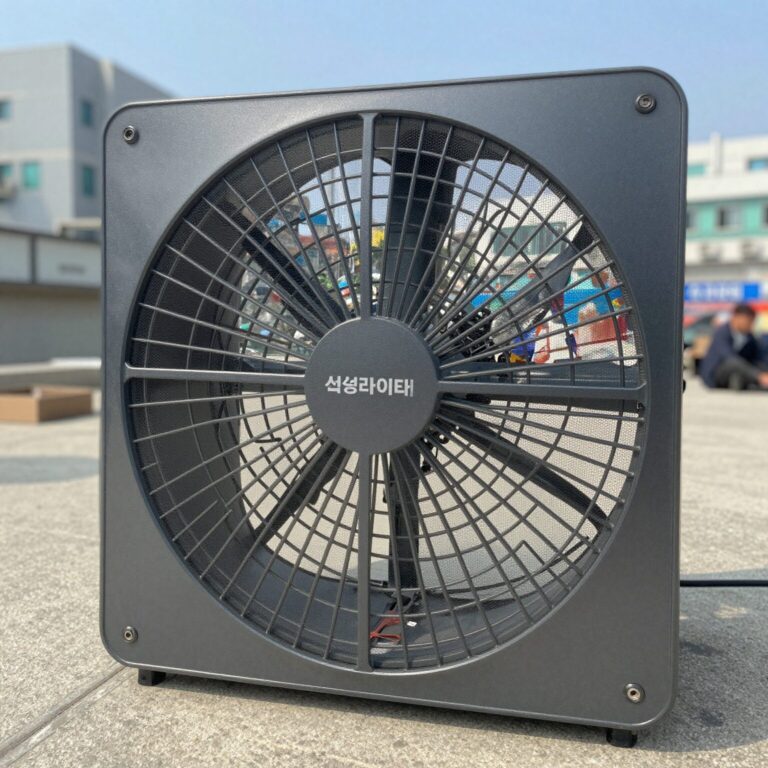 삼성 서큘레이터 선풍기 전면 가드 분해 장면