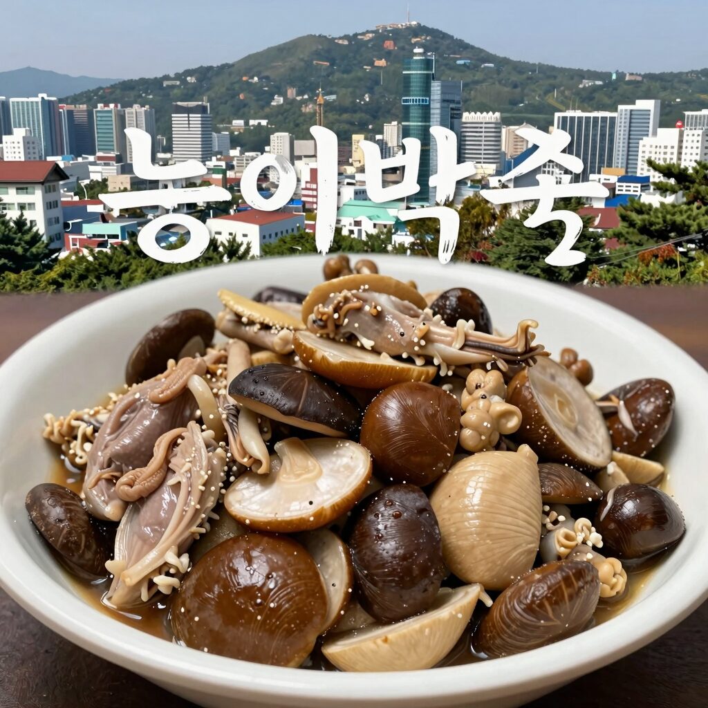 대구 팔공산 성공식당 능이닭백숙 버섯 가득한 모습