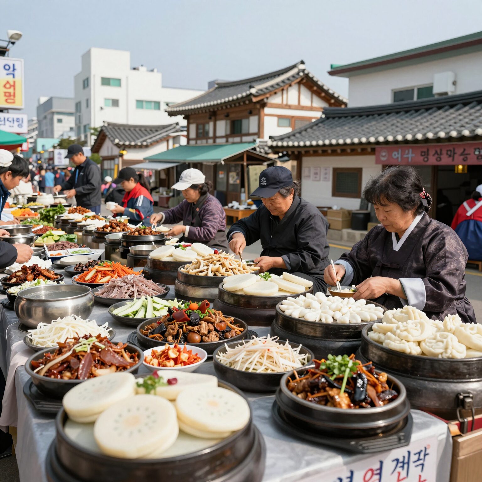 여수 싱싱게장마을의 게장백반 한 상 가득 차려진 모습