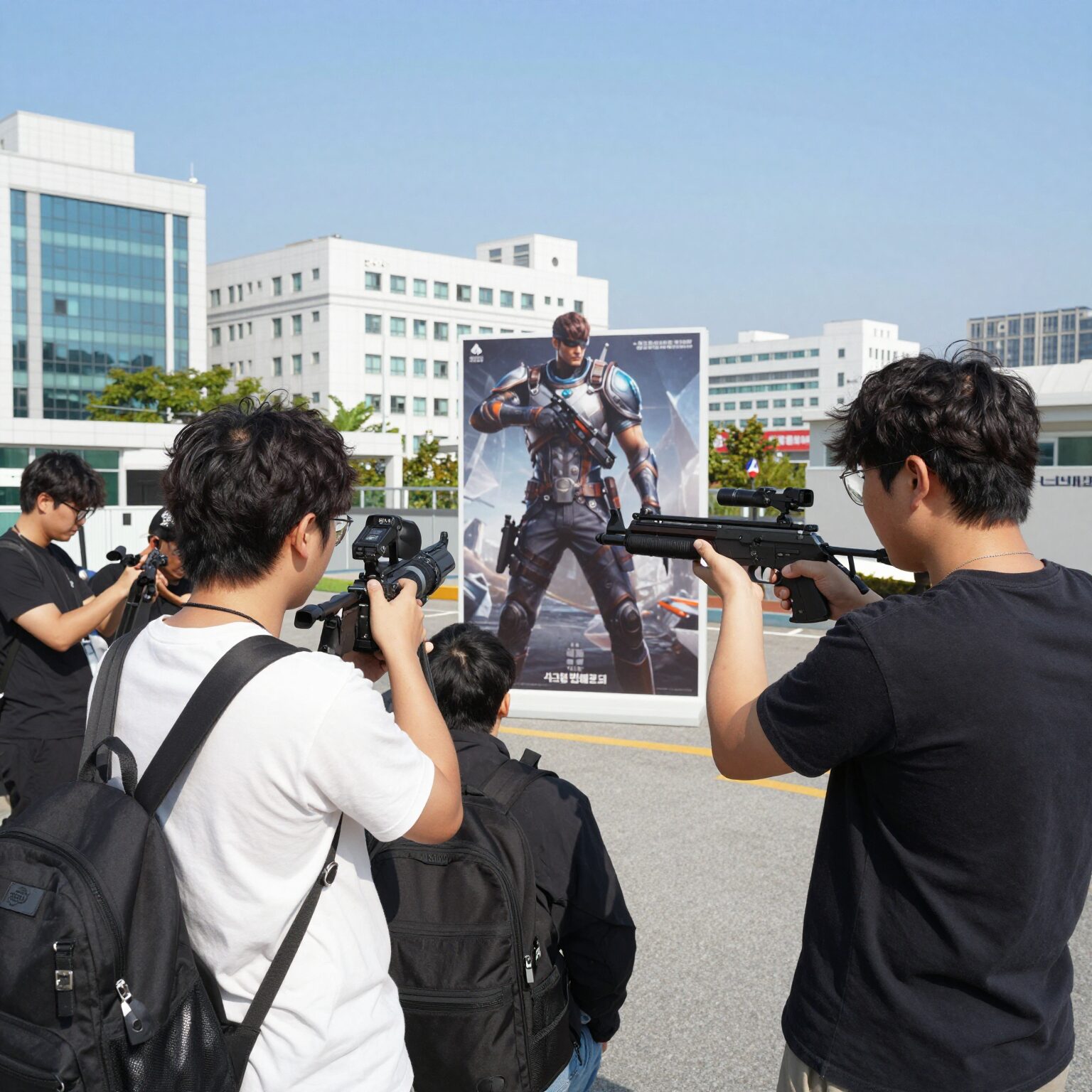스마일게이트 스토브와 렐릭 엔터테인먼트 게임 출시 기념 이미지와 FPS 캐릭터 모델링 작업 장면