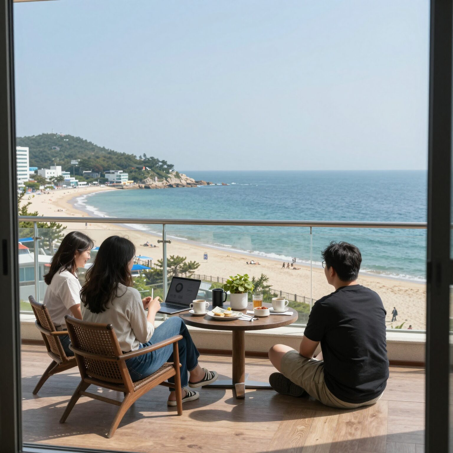 쏠비치 삼척 호텔 객실 발코니에서 바라본 동해 전경