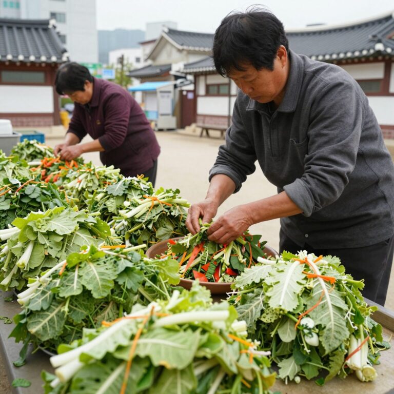 콩잎 물김치 담그는 과정 손질 절임 양념 재료