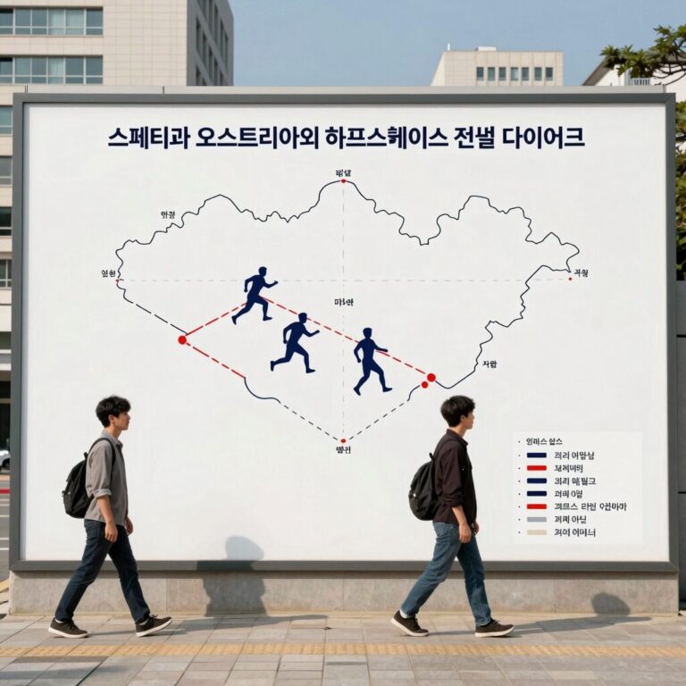 스페인과 오스트리아의 하프스페이스 전술 다이어그램, 페드리와 라민 야말의 움직임 강조