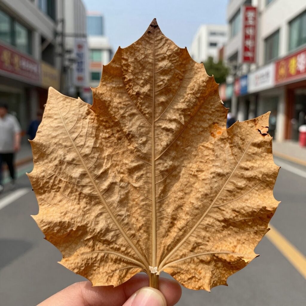 찐 호박잎 부드럽게 쪄낸 모습