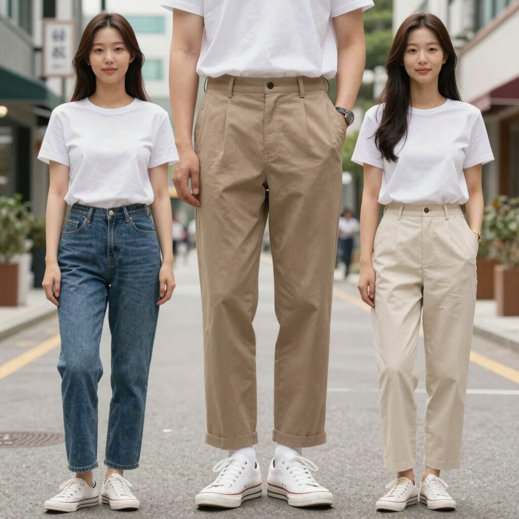 여름 바스락 팬츠 코디 예시