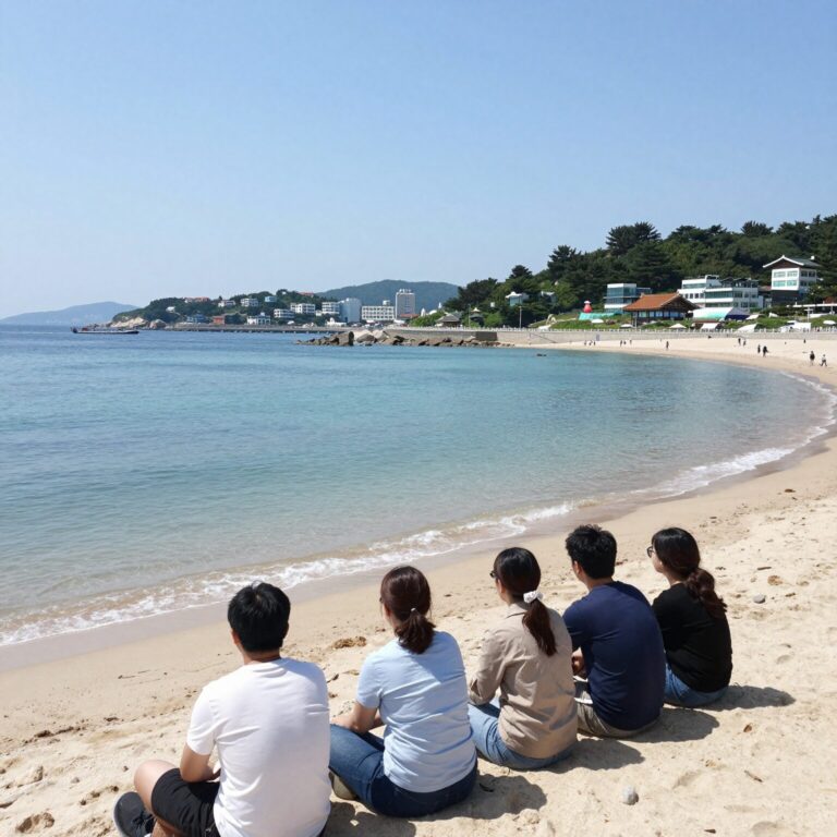 여름 휴가 인사말 문구와 함께하는 시원한 바다 풍경