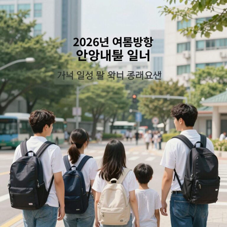 2026년 여름방학 안내문 일정 및 준비물 요약