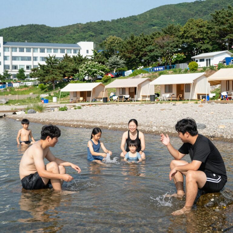 춘천 수상레저 글램핑장에서 즐기는 시원한 물놀이
