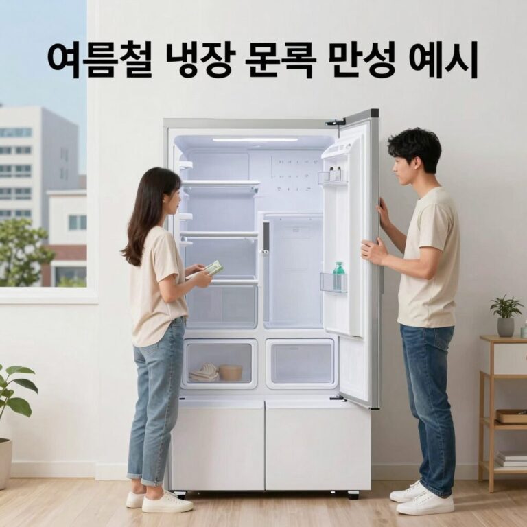 여름철 냉장고 온도 설정 예시