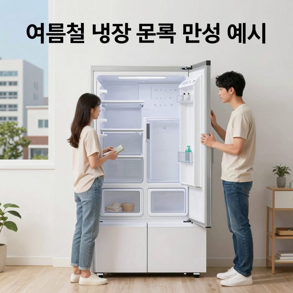 여름철 냉장고 온도 설정 예시
