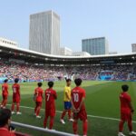 스위스와 콜롬비아의 월드컵 16강 경기 장면