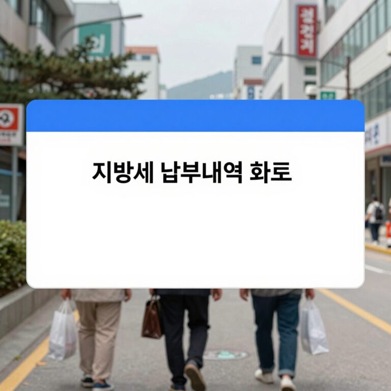 지방세 납부내역 조회 화면 캡처