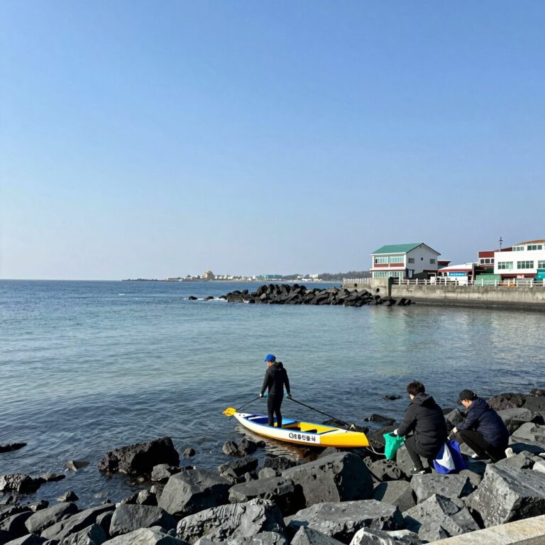 울릉도 선창선착장 스노쿨링 명소 맑은 바다