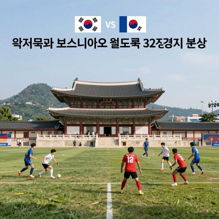 미국과 보스니아의 월드컵 32강 경기 분석을 위한 전술 다이어그램과 선수 움직임 이미지