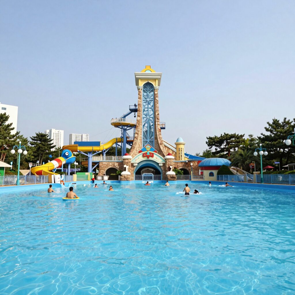 홍천 워터파크 비발디파크 오션월드 야외 풀장