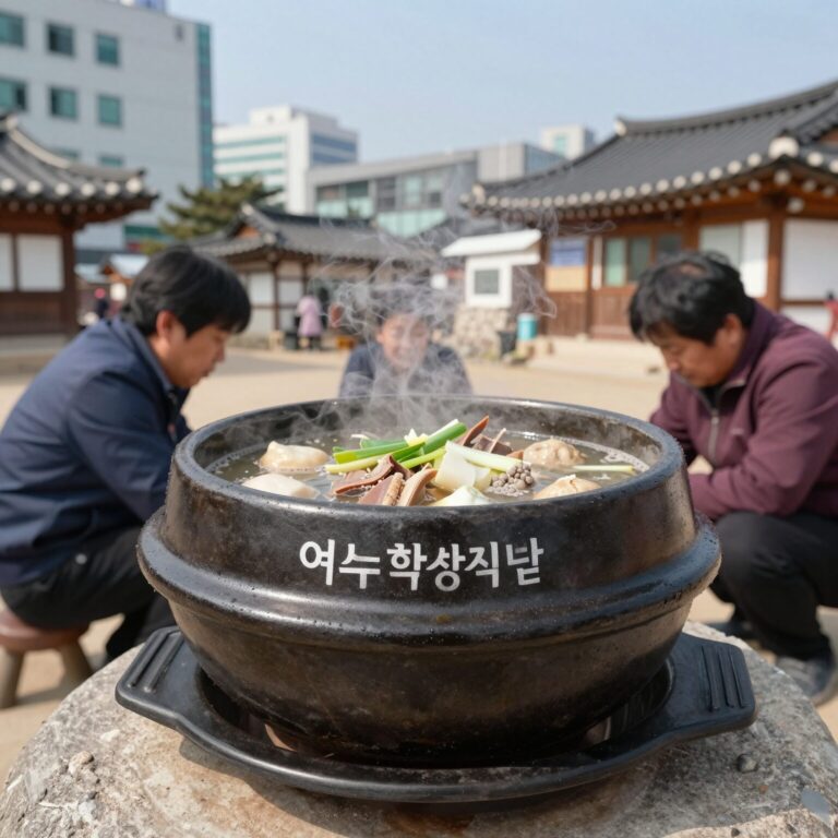 여수 행복식탁 엄나무삼계탕 뚝배기에 담긴 보양식