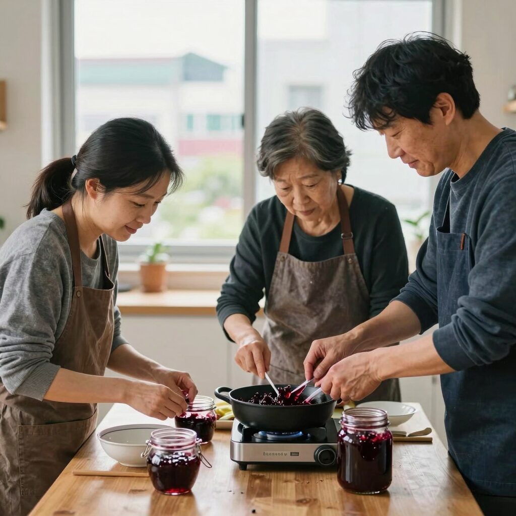 아로니아 잼 만들기 재료와 끓이는 과정