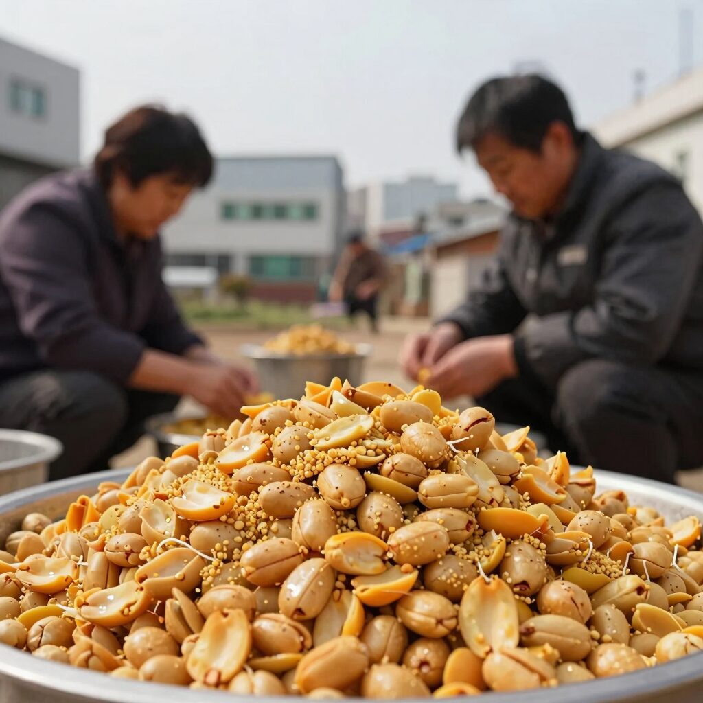 땅콩호박 요리를 위해 손질한 땅콩호박 과육