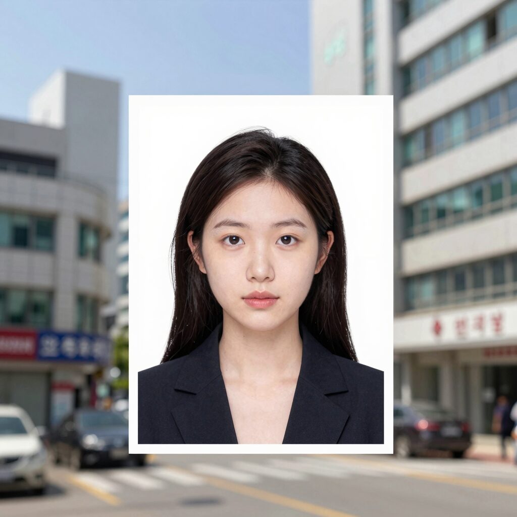 공인중개사 원서접수 사진 규격 3.5cm x 4.5cm 여권용 사진