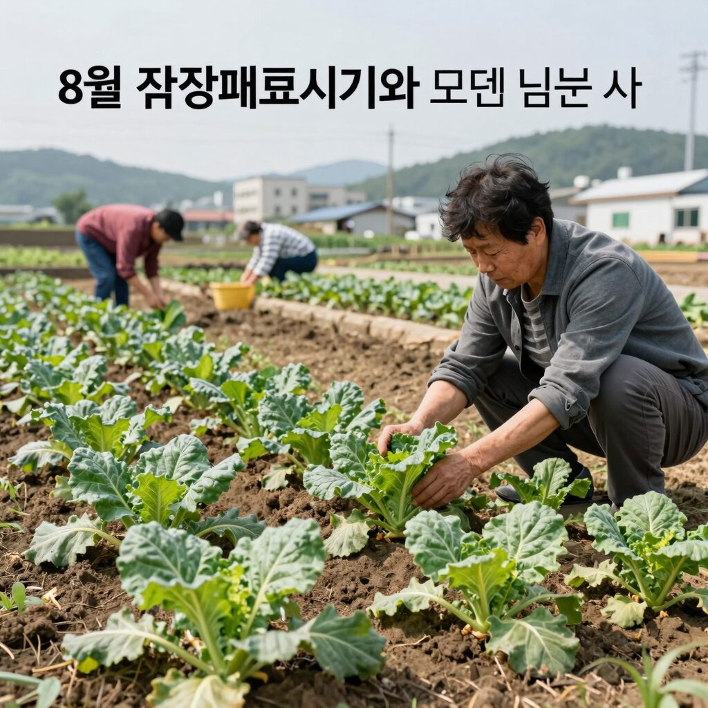 8월 김장배추 파종시기와 모종 심는 시기를 안내하는 텃밭 배추 사진
