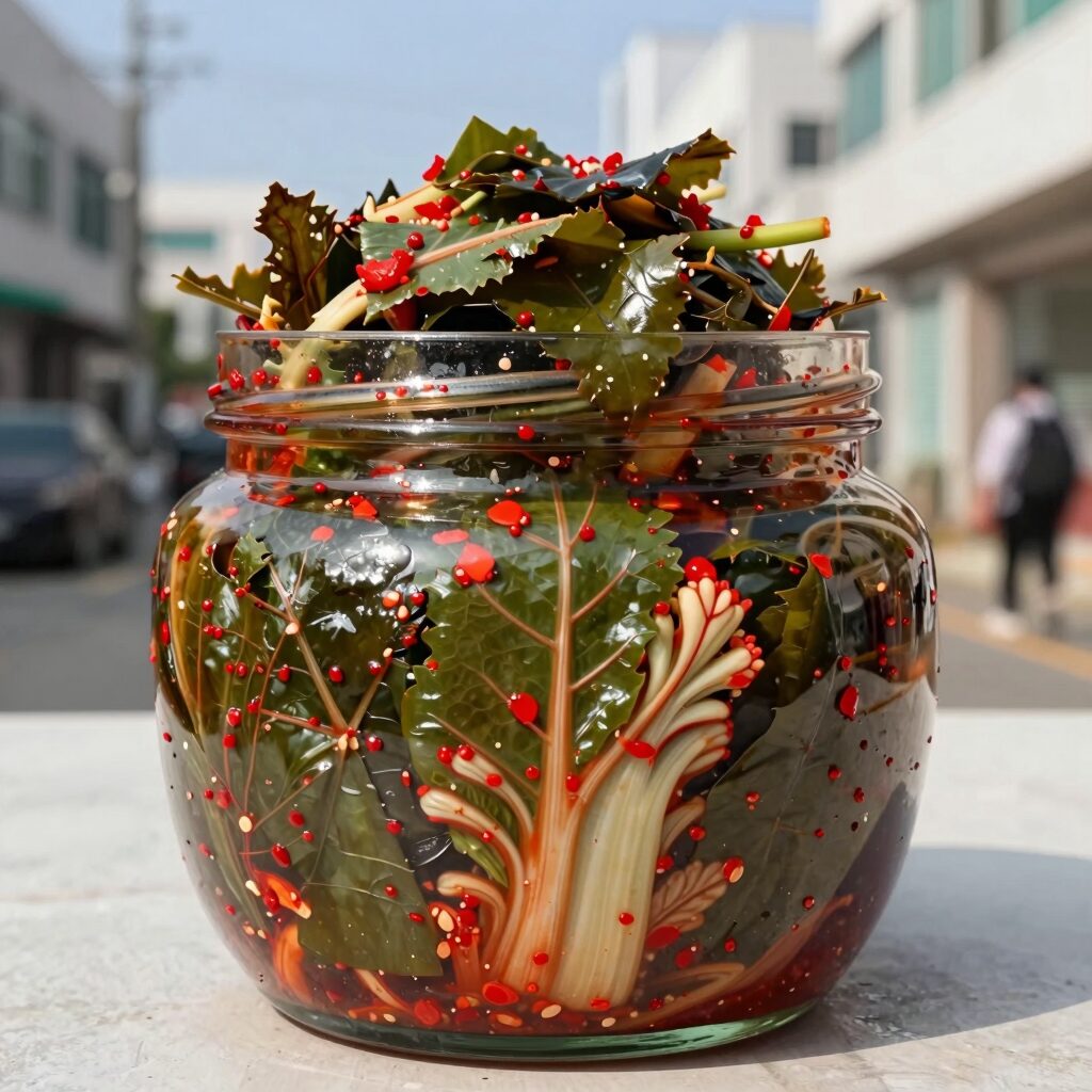 생깻잎 양념장을 발라 만든 깻잎김치 반찬