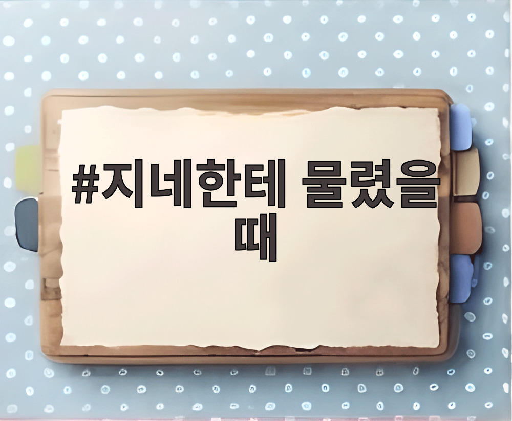 지네한테 물렸을 때