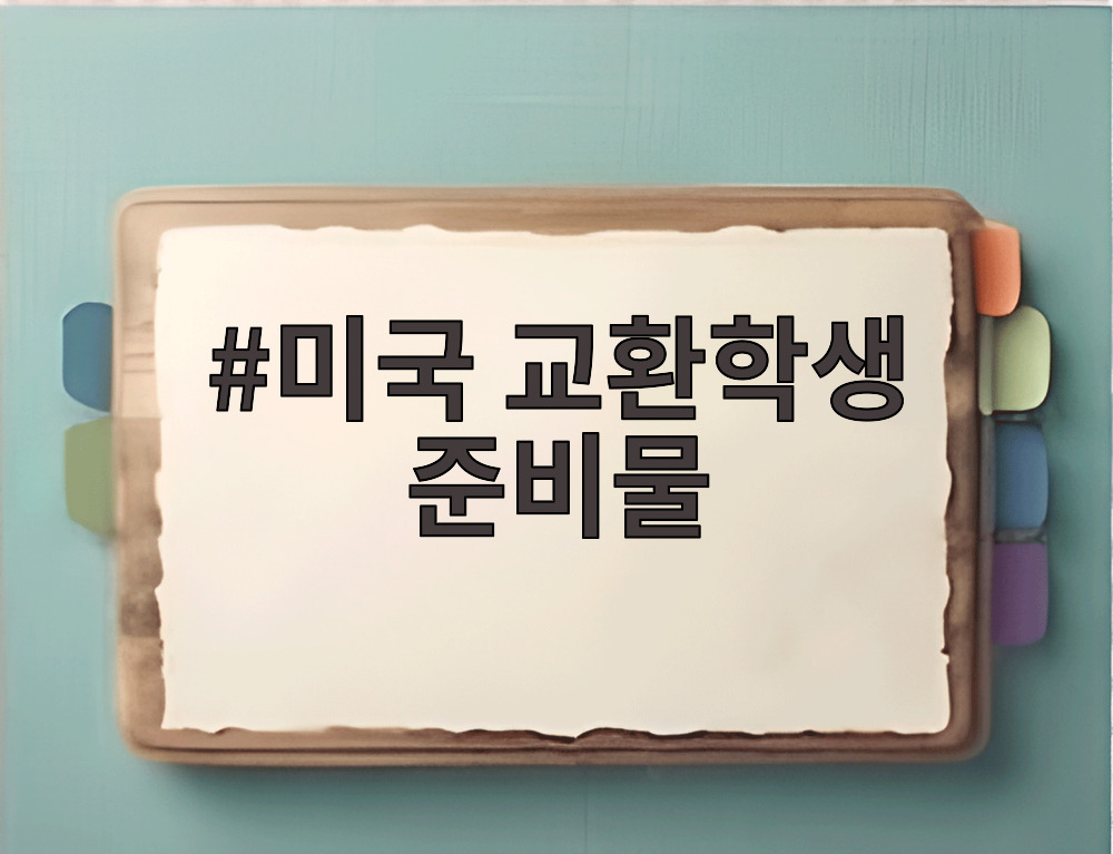 미국 교환학생 준비물
