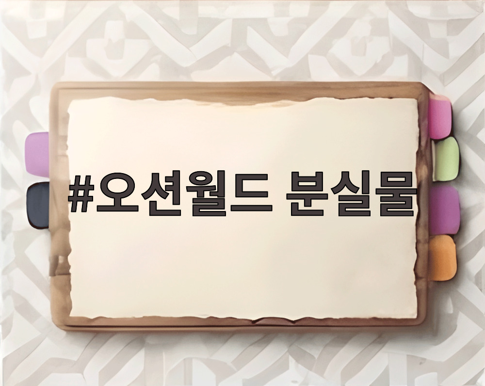 오션월드 분실물