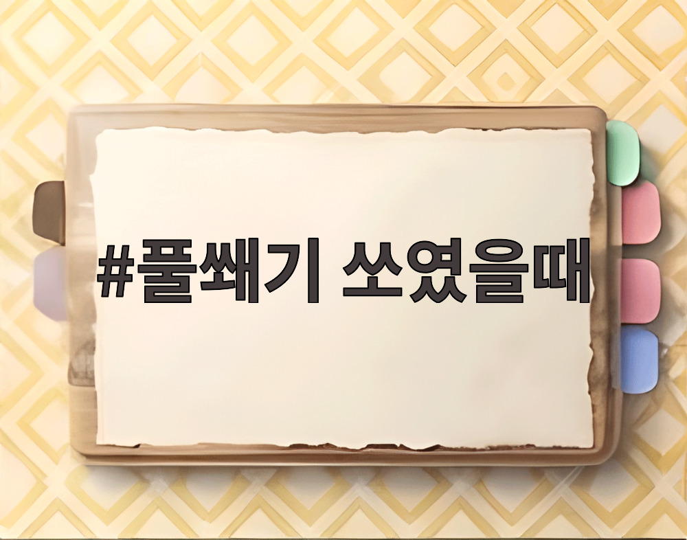 풀쐐기 쏘였을때