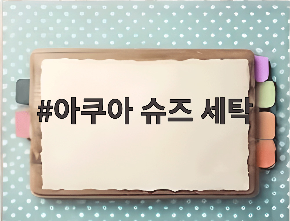 아쿠아 슈즈 세탁