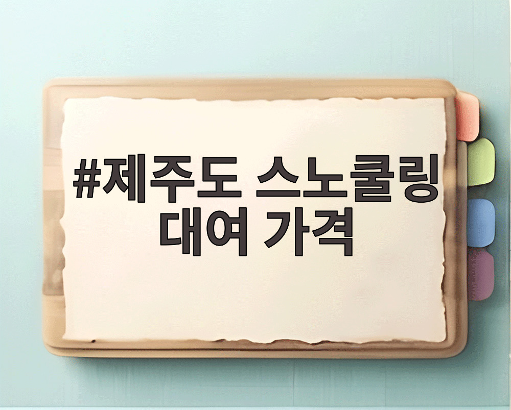 제주도 스노쿨링 대여 가격