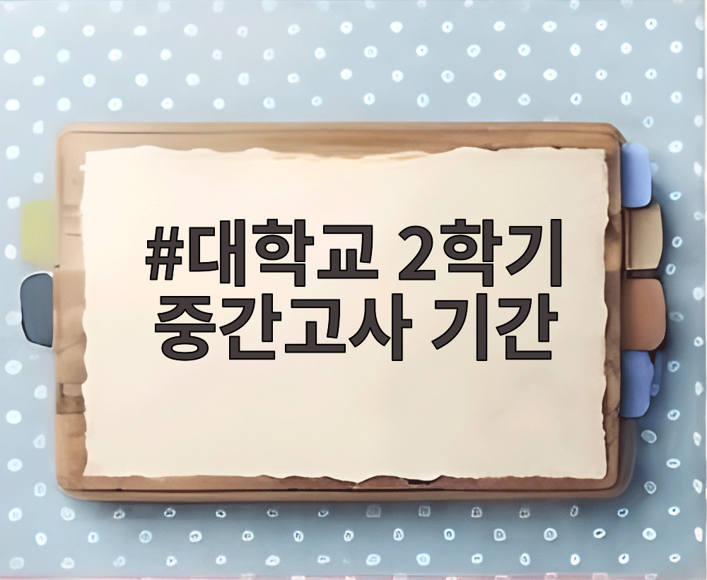 대학교 2학기 중간고사 기간
