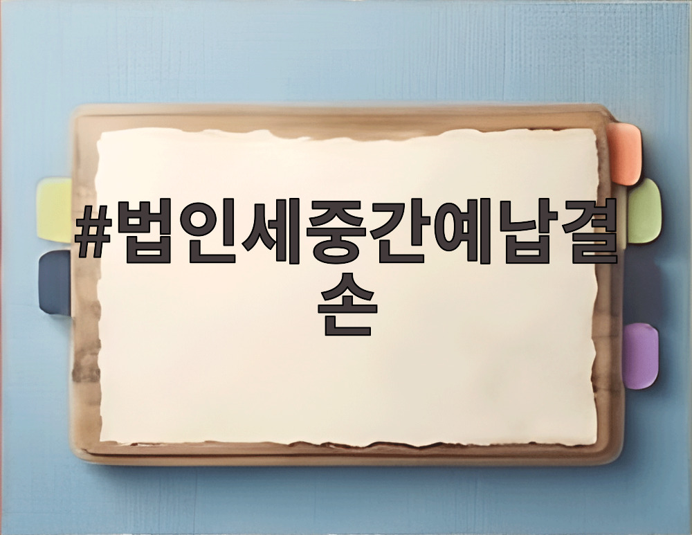 법인세중간예납결손