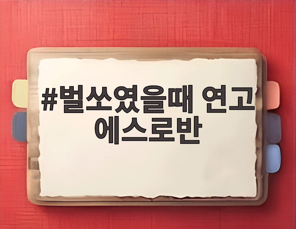 벌쏘였을때 연고 에스로반
