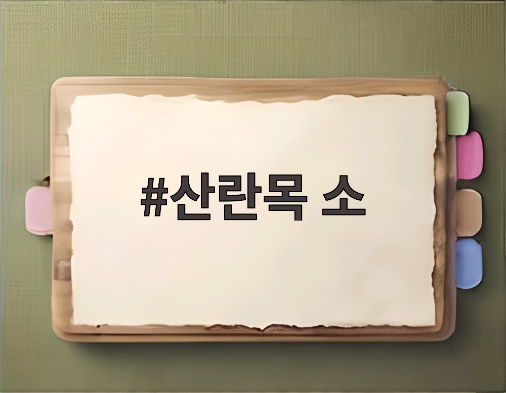 산란목 소