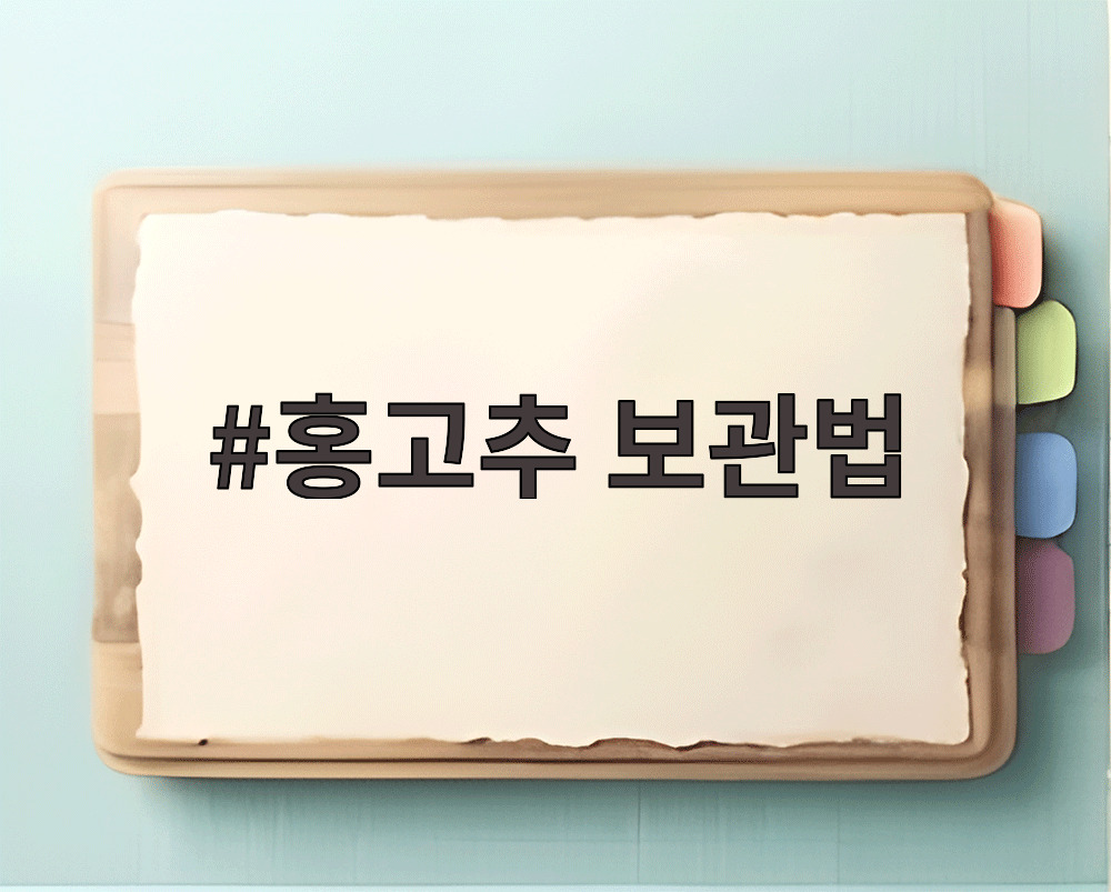 홍고추 보관법