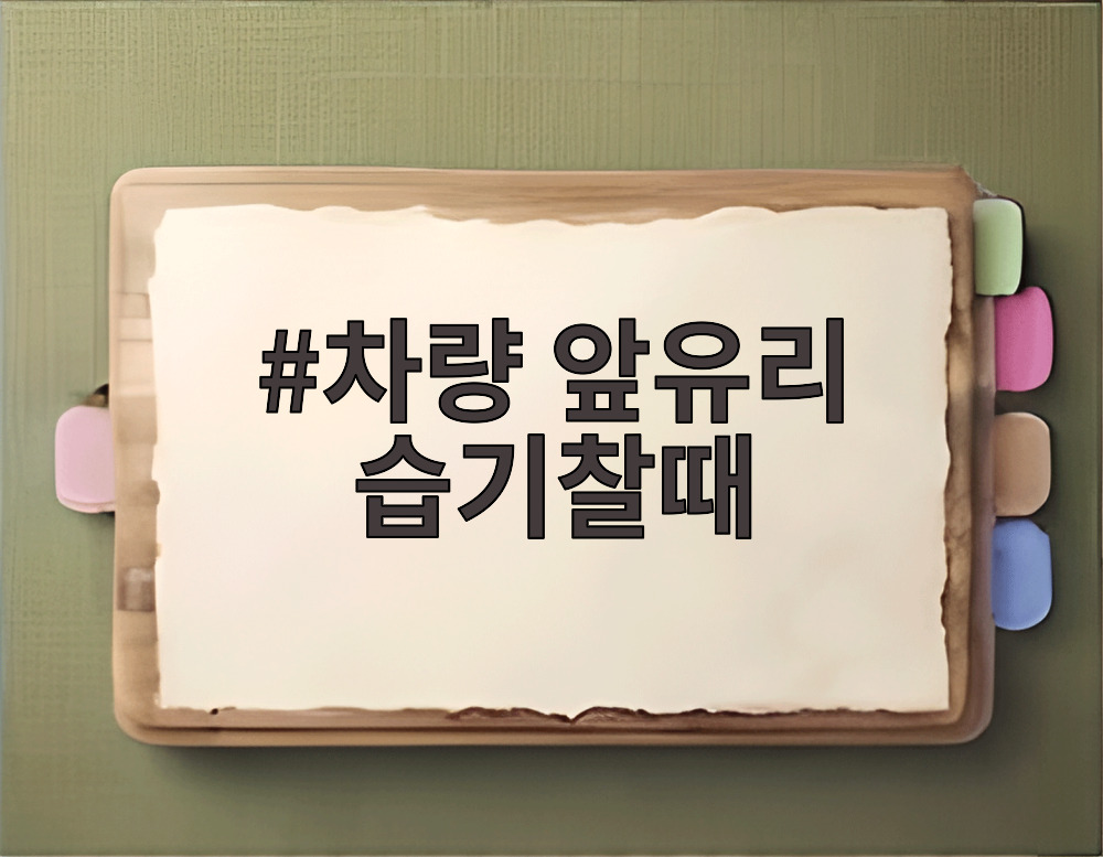 차량 앞유리 습기찰때
