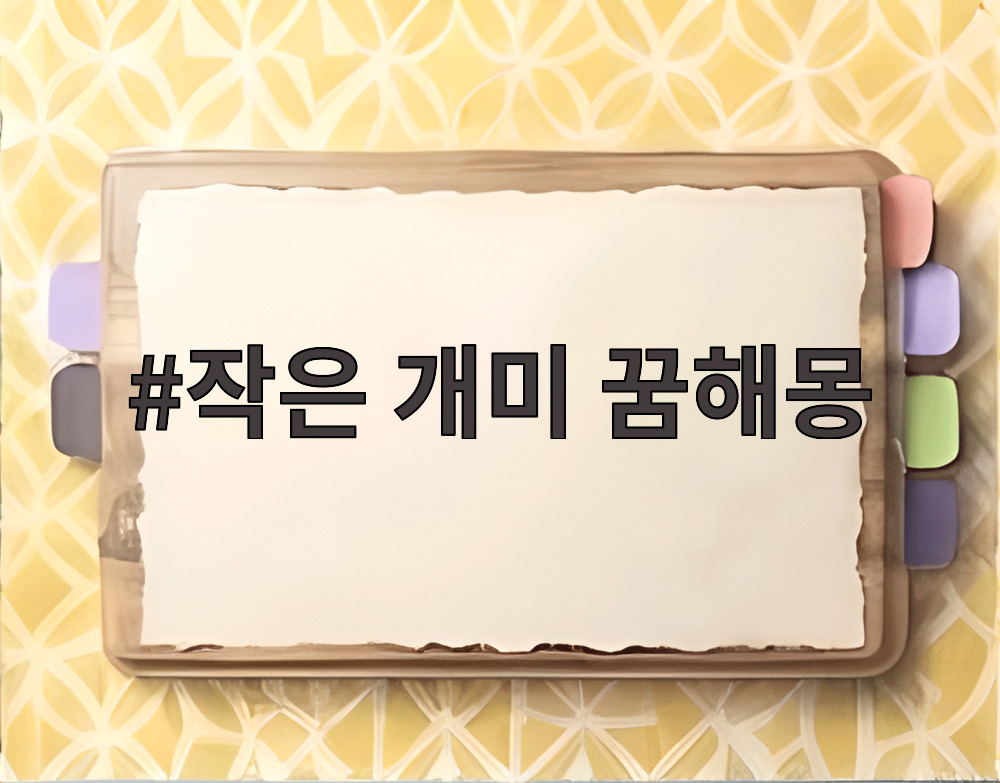 작은 개미 꿈해몽