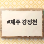 제주 강정천 공사 후 상류 물놀이 명당 제주 강정천