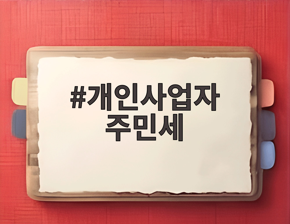개인사업자 주민세