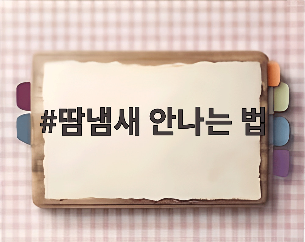 땀냄새 안나는 법