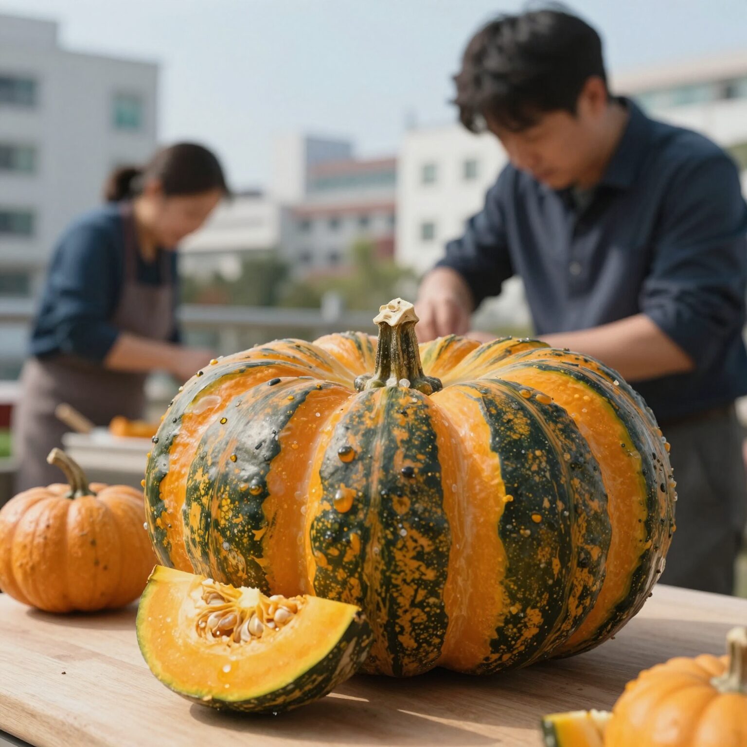 미니호박 요리로 활용하는 미니 단호박 손질과 찌는법 사진