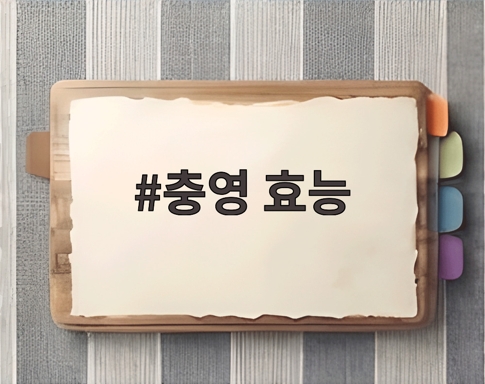 충영 효능